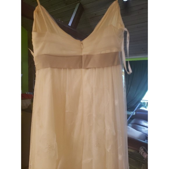 AS IS Watters Wtoo 10302 Sz 8 Bridal Street 32b Wedding Dress ivory english net - Picture 5 of 12